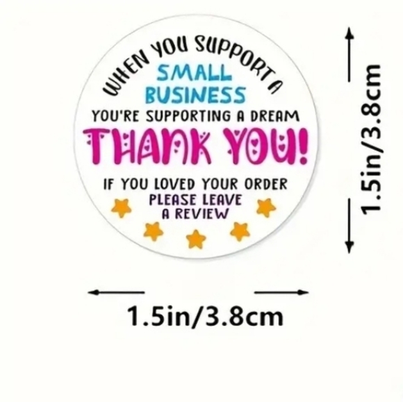 120 Thank you/leave review stickers - Picture 2 of 3